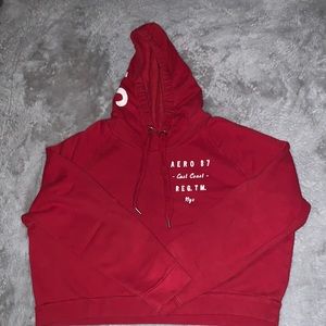 Red, oversized, Hoodie